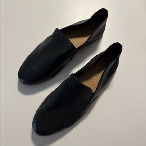 Lucky Brand Black Leather Slip-Ons Size 9 1/2